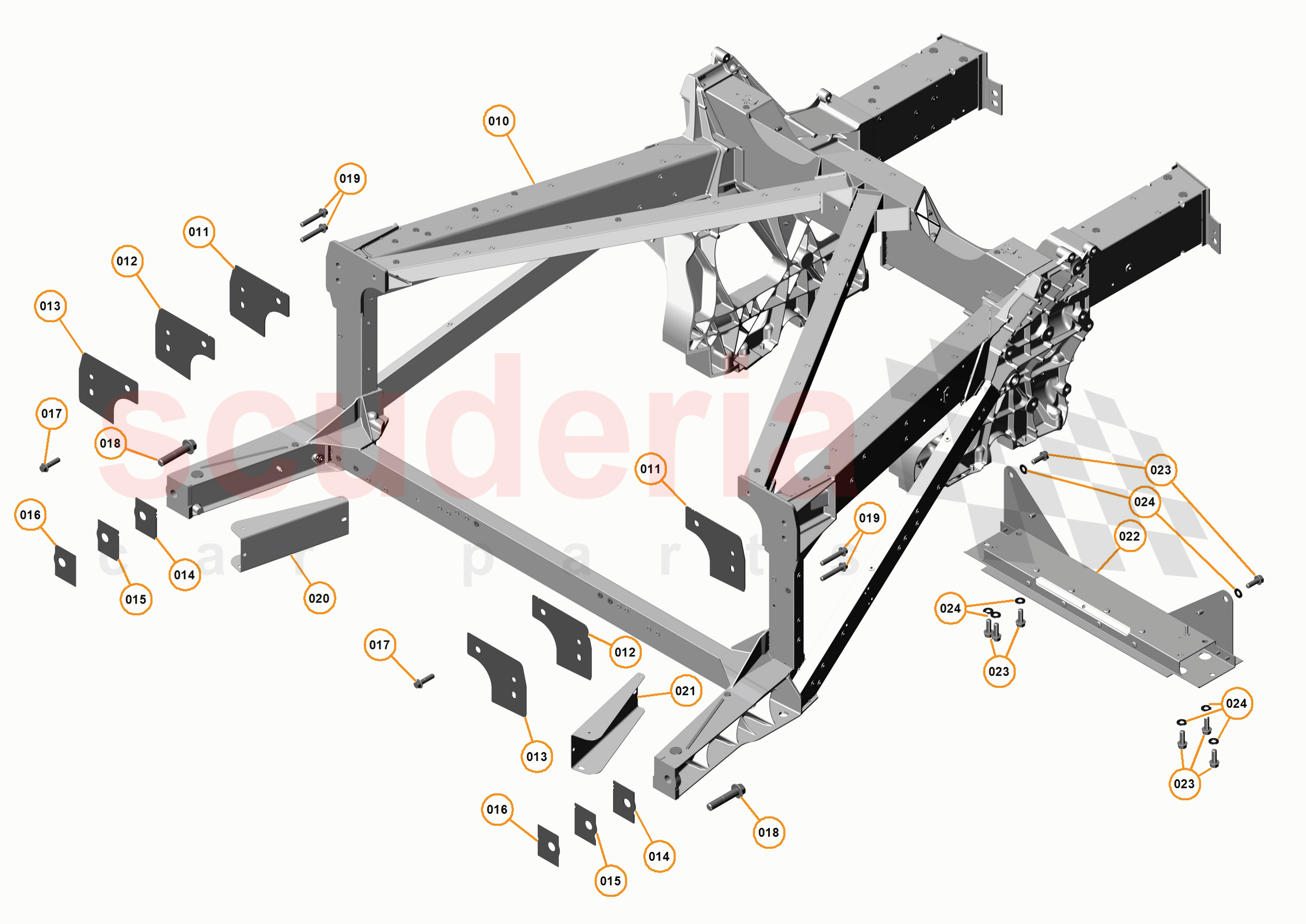 3 - REAR STRUCTURES - 3.1 - REAR FRAME of McLaren McLaren P1 Coupe