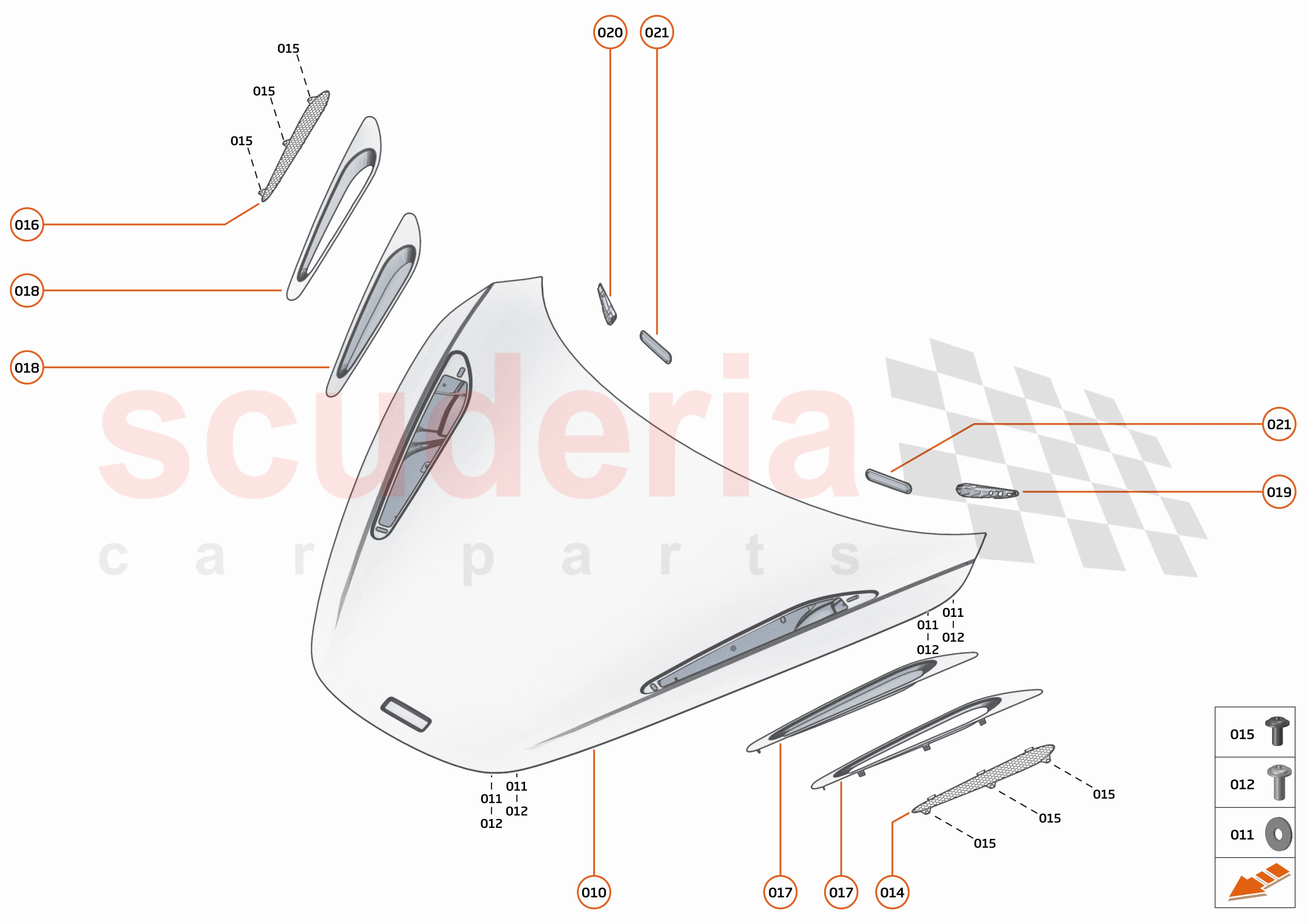 7 - CLOSURES - 7.1 - BONNET STRUCTURE of McLaren McLaren 750S Coupe