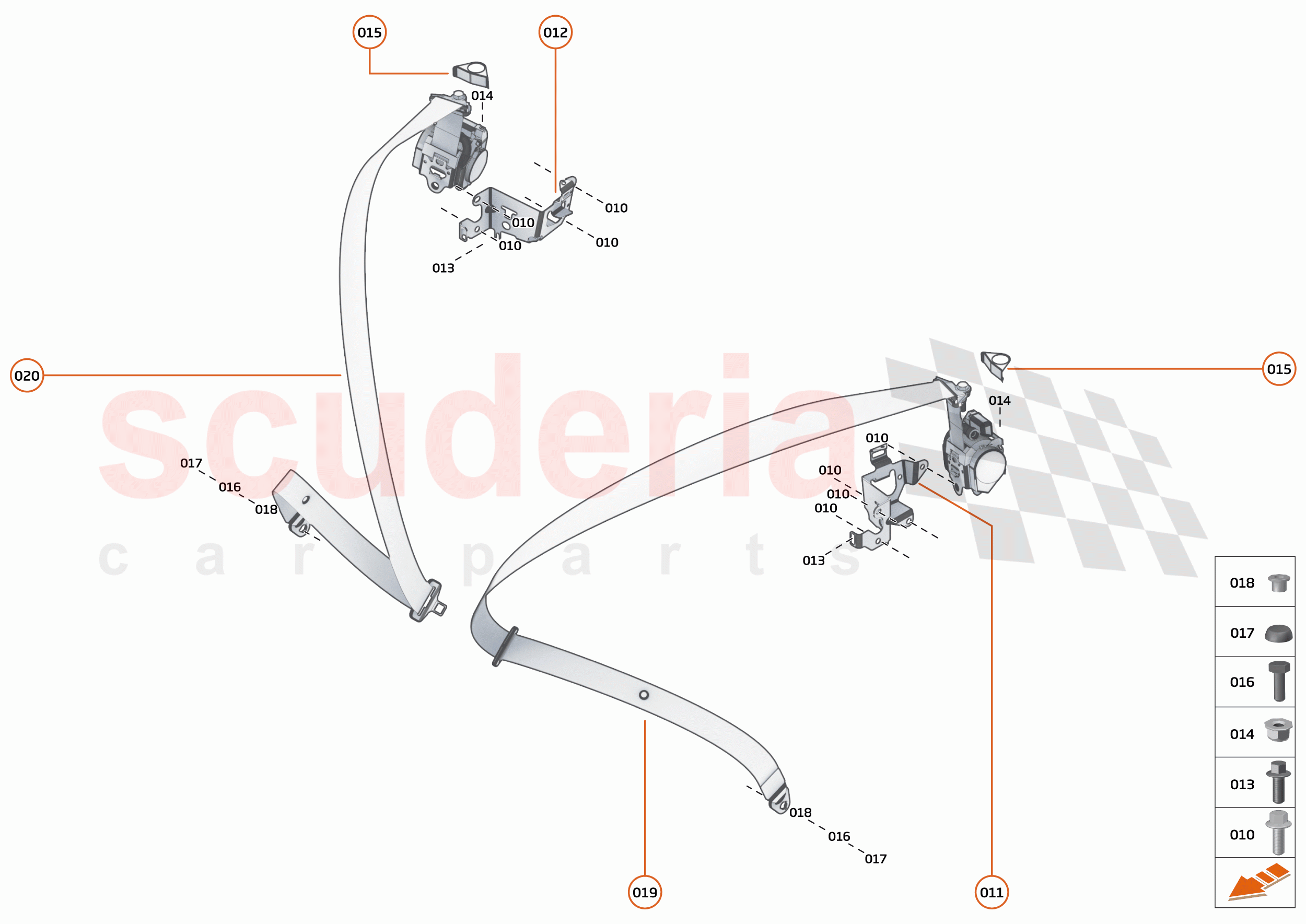 42 - INTERIOR RESTRAINTS - 42.2 - SEATBELTS of McLaren McLaren GT