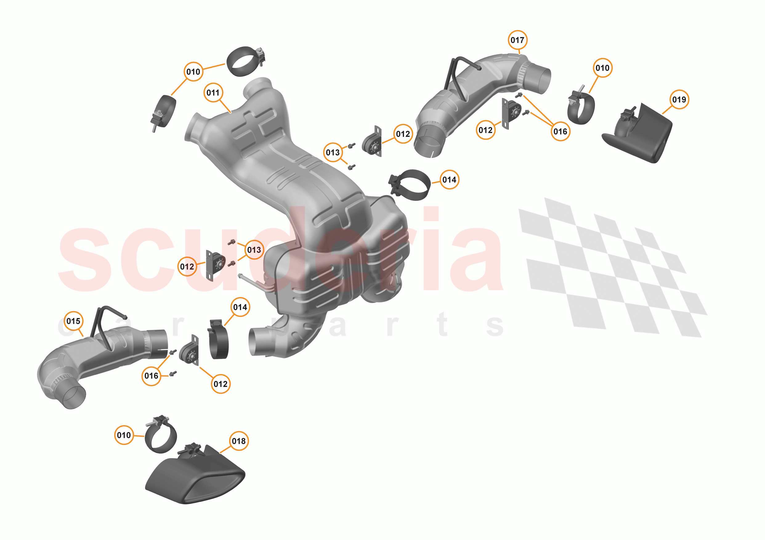 42 - EXHAUST - 42.2 - MUFFLER & TAIL PIPES of McLaren McLaren 540C Coupe