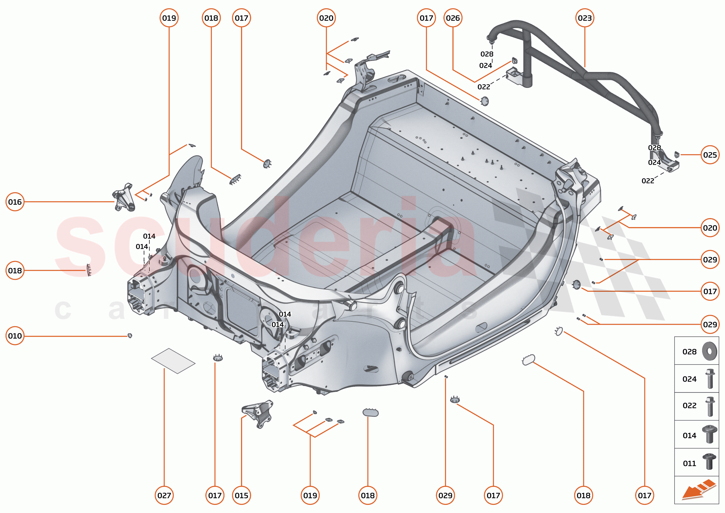 2 - MID STRUCTURES - 2.1 - MONOCOQUE of McLaren McLaren 750S Coupe