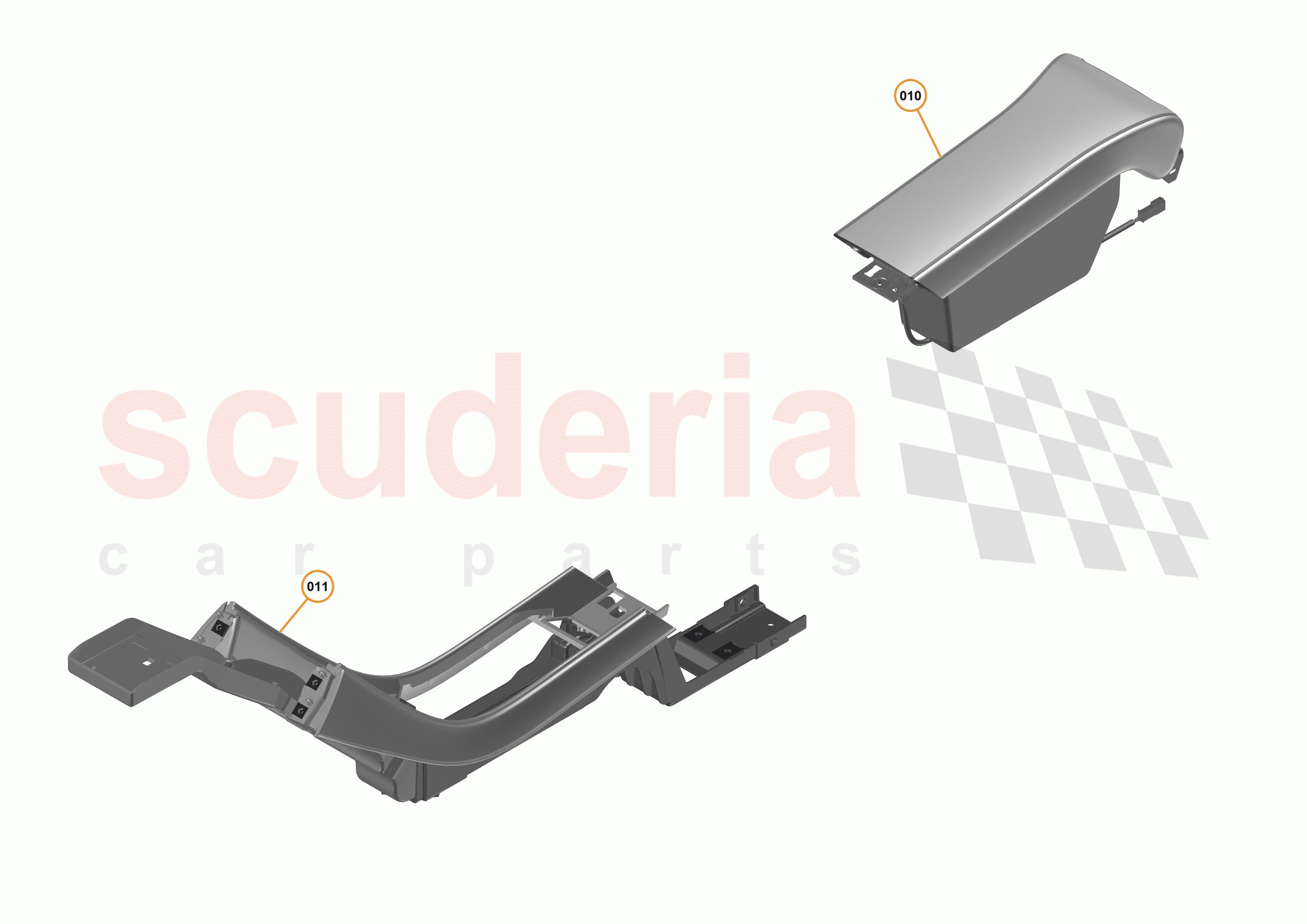 28 - N2 - TUNNEL CONSOLE ASSEMBLY - 28.2 - 01 - TUNNEL CONSOLE ASSEMBLY - ALCANTARA of McLaren McLaren 675LT Spider