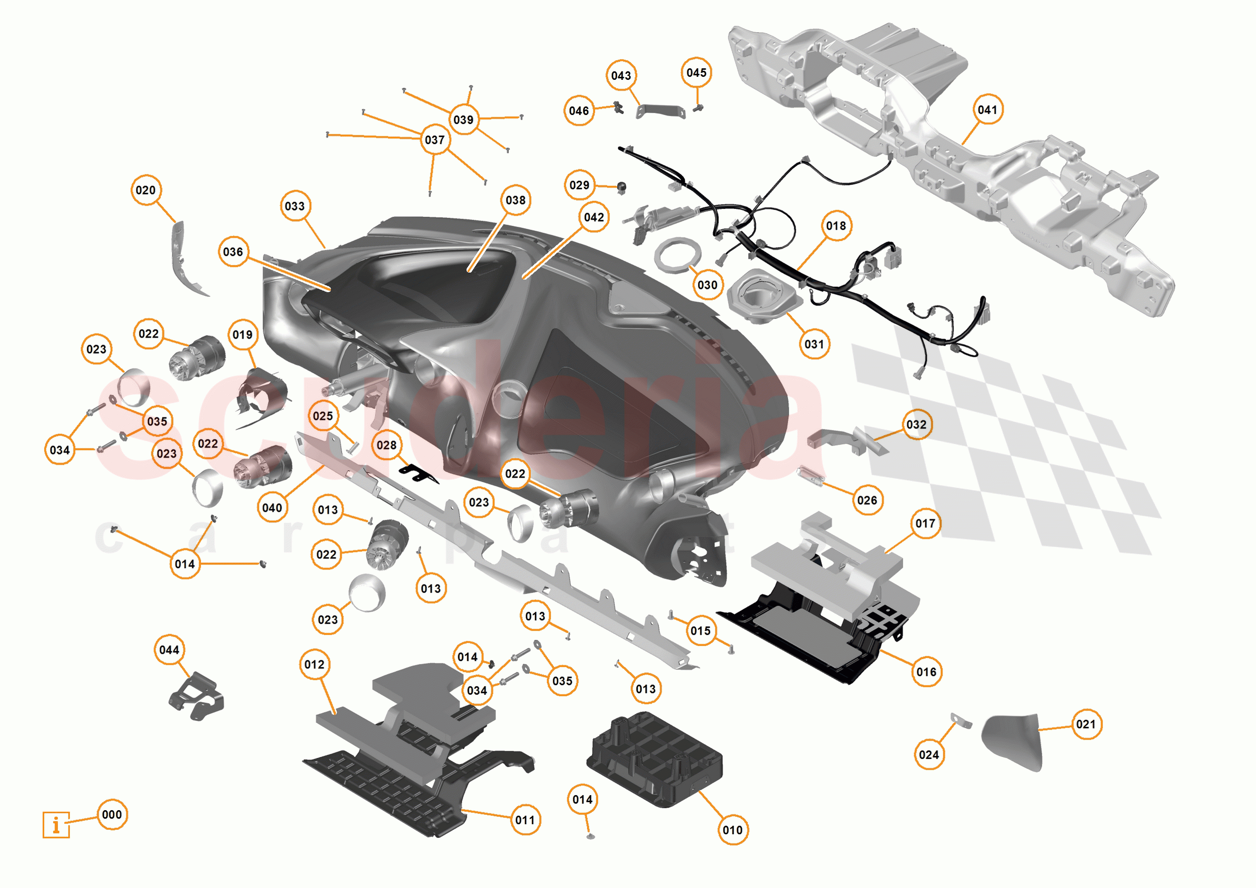 49 - INTERIOR SYSTEMS - 49.1 - ASSY FACIA of McLaren McLaren P1 Coupe
