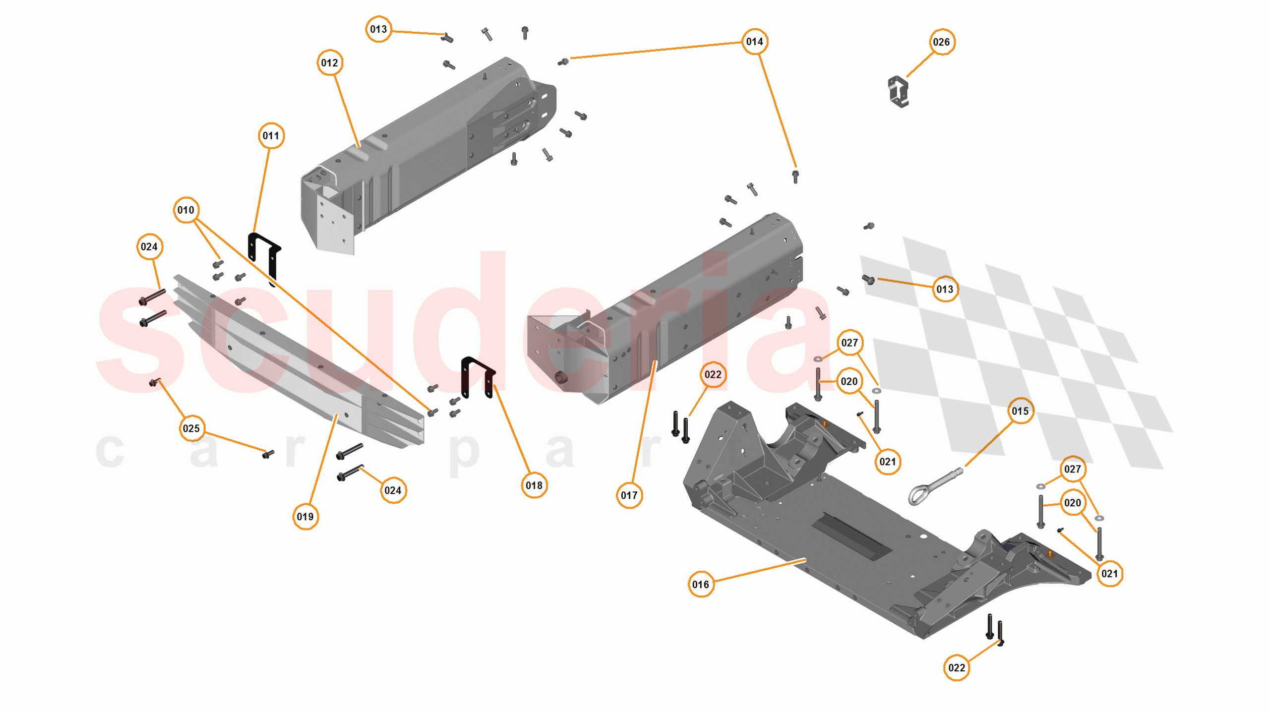 1 - A1 - BODY STRUCTURES - 1.2 - 02 - FRONT FRAME ASSEMBLY of McLaren McLaren 12C Spider