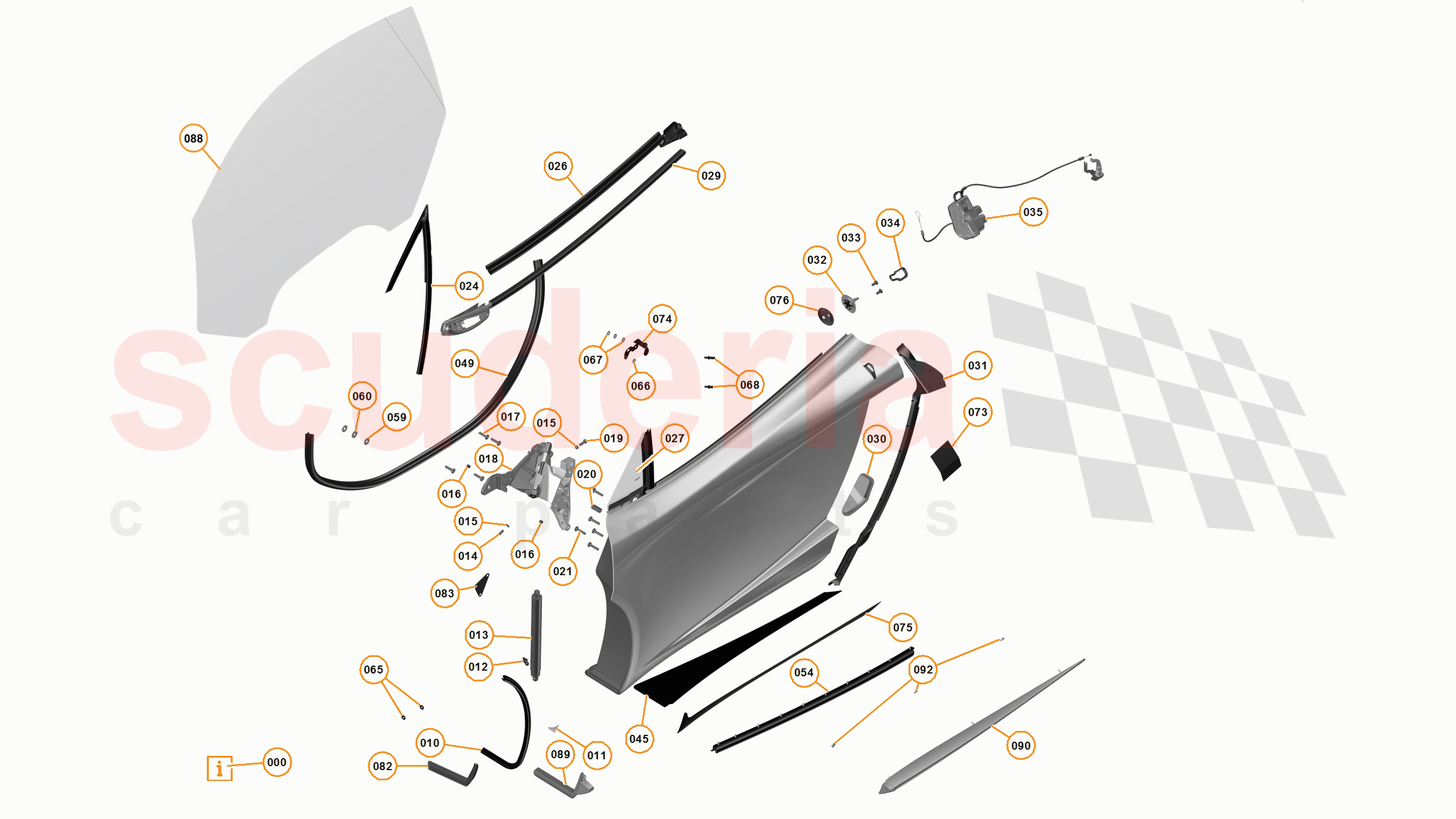 3 - A3 -CLOSURES - 3.3 - 02 - DOOR RH - EXTERNAL of McLaren McLaren 625C Spider