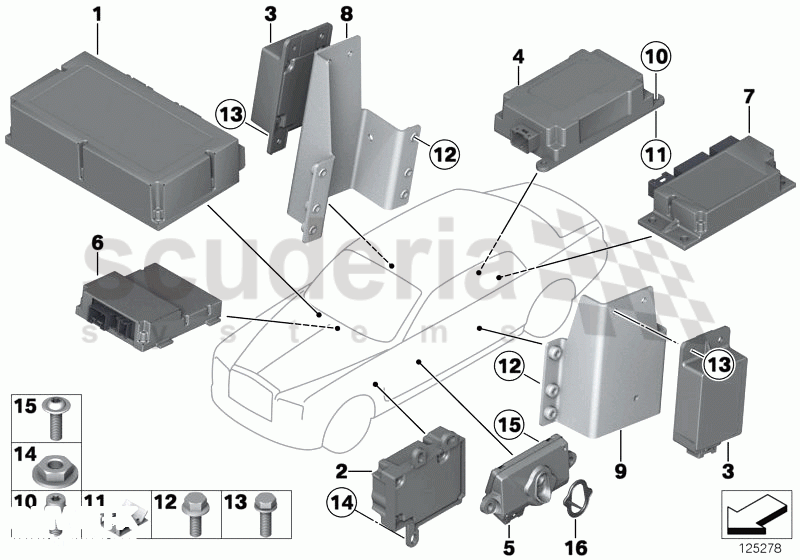 Electric parts, airbag of Rolls Royce Rolls Royce Phantom Extended Wheelbase