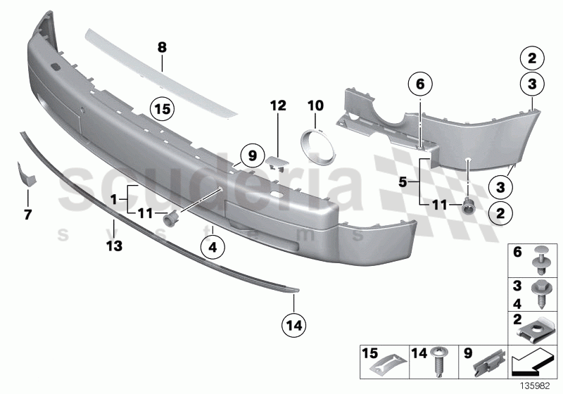 Trim panel, bumper, front of Rolls Royce Rolls Royce Phantom