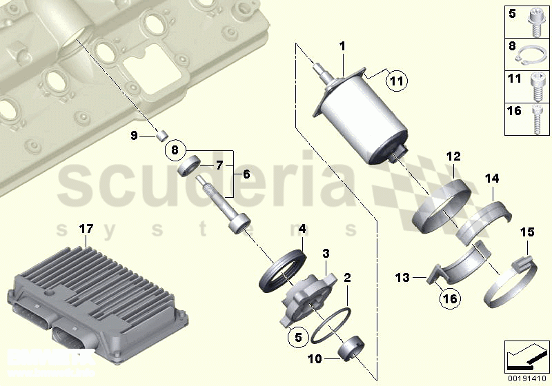 Valve timing gear, actuator, cntrl unit of Rolls Royce Rolls Royce Phantom
