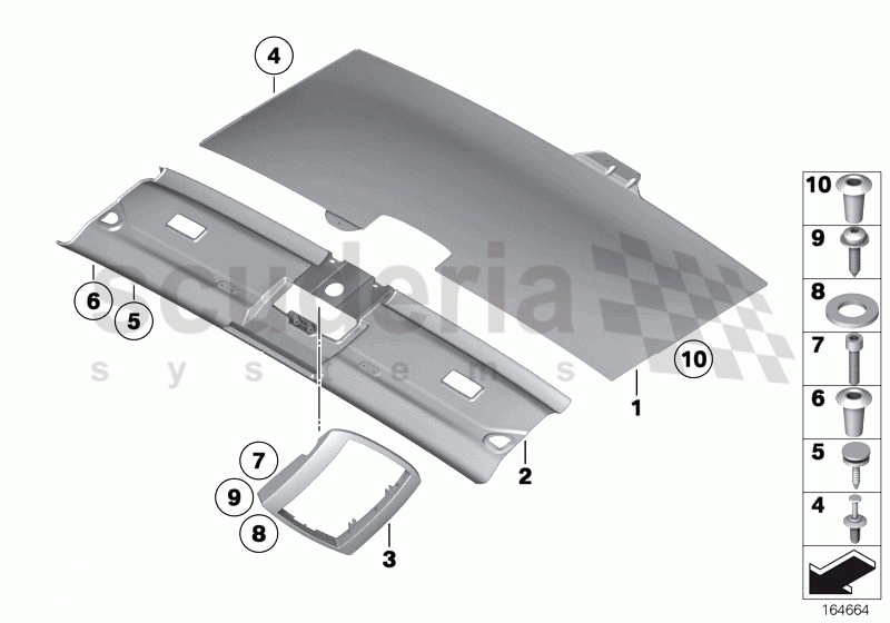 Headlining, front of Rolls Royce Rolls Royce Phantom Extended Wheelbase