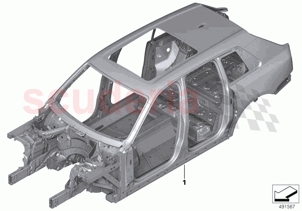 Body skeleton of Rolls Royce Rolls Royce Cullinan RR31(2017-2023)