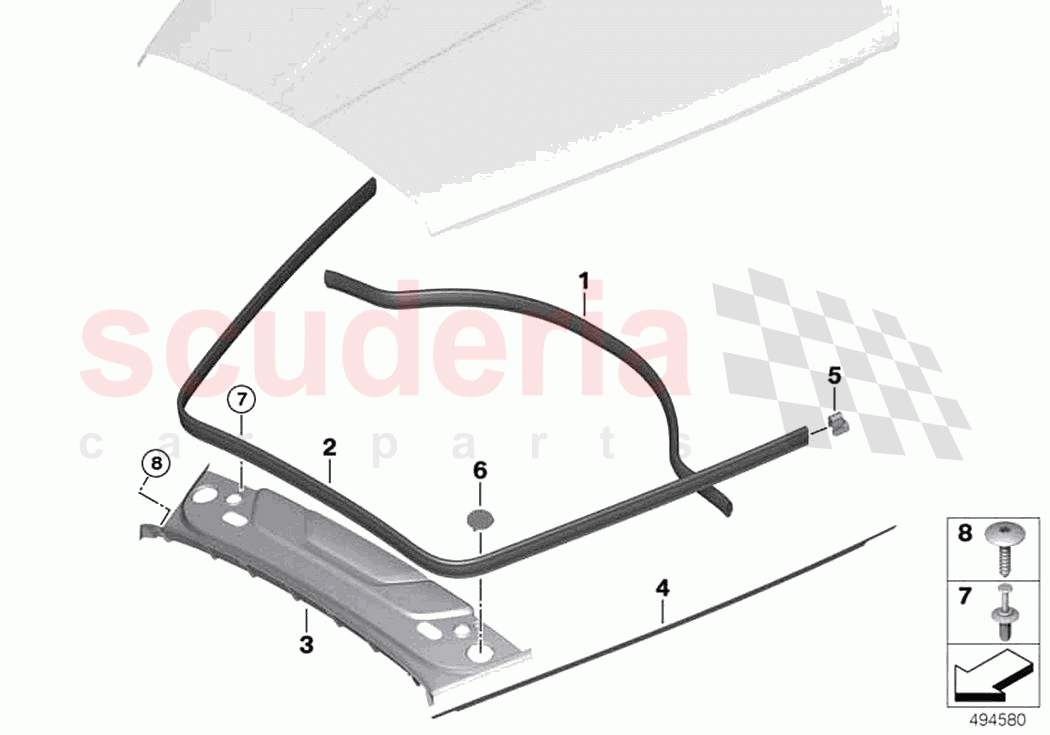 Bonnet seals of Rolls Royce Rolls Royce Cullinan RR31(2017-2023)