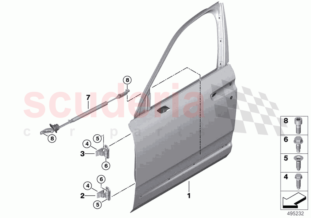 Front door hinge door brake of Rolls Royce Rolls Royce Cullinan RR31(2017-2023)
