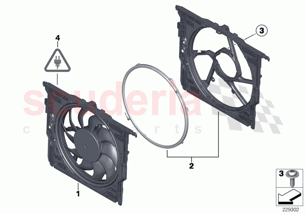 Fan shroud fan of Rolls Royce Rolls Royce Cullinan RR31(2017-2023)