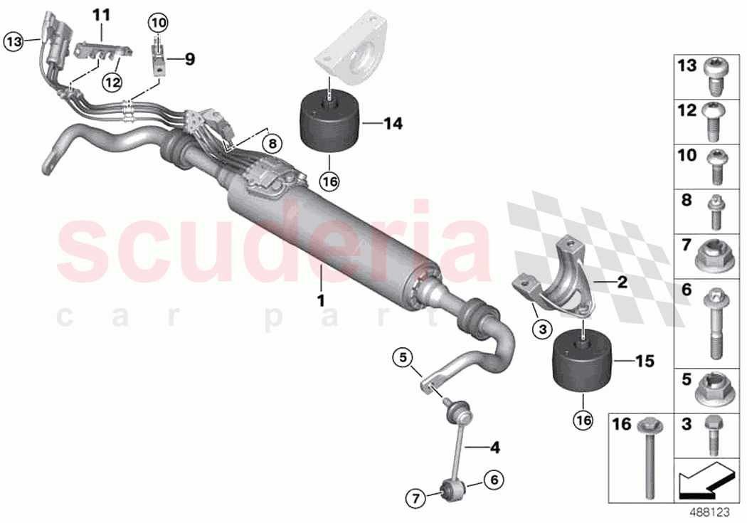 Rear stabilizer bar Dynamic Drive of Rolls Royce Rolls Royce Cullinan RR31(2017-2023)