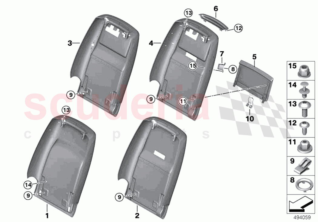 Seat front rear panel I of Rolls Royce Rolls Royce Cullinan RR31(2017-2023)