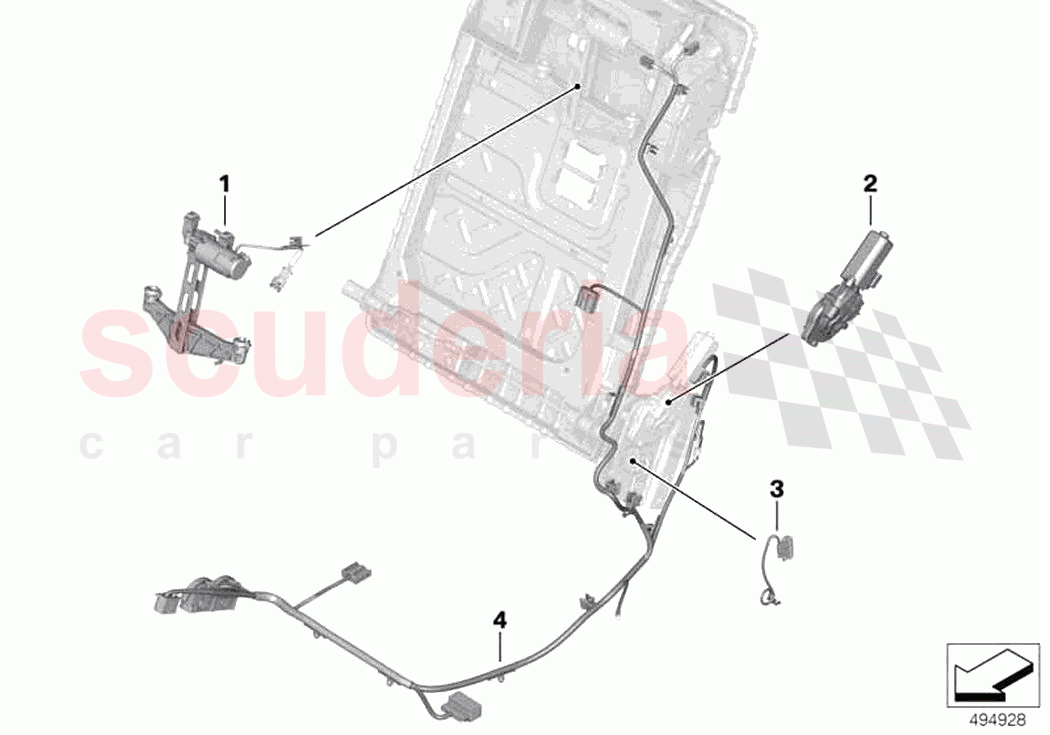 Seat rear electrical system and drives of Rolls Royce Rolls Royce Cullinan RR31(2017-2023)