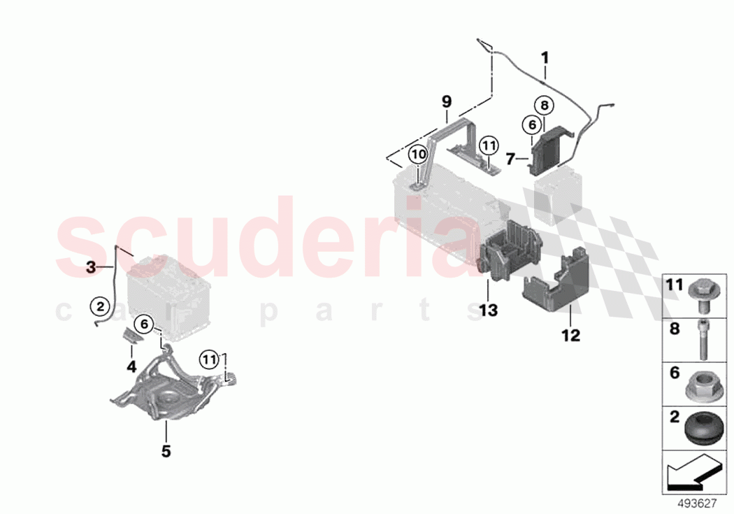 Battery mounting parts of Rolls Royce Rolls Royce Cullinan RR31(2017-2023)