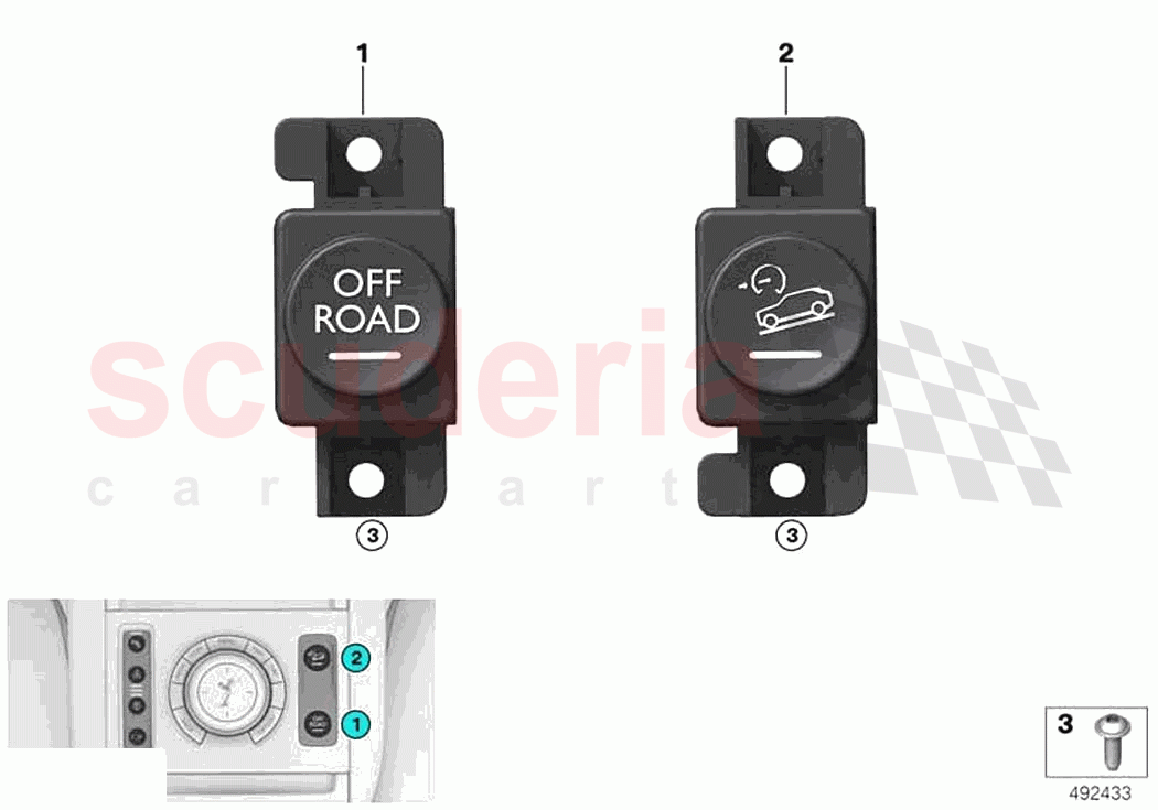 Switch Offroad HDC of Rolls Royce Rolls Royce Cullinan RR31(2017-2023)