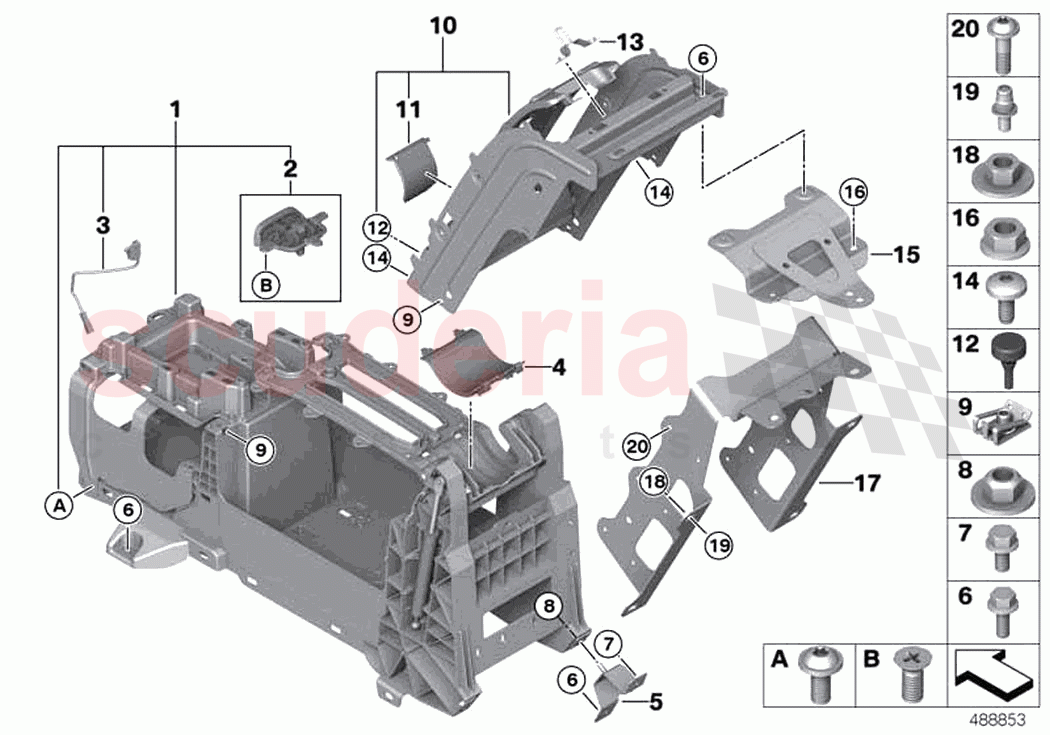 Centre console rear cabin of Rolls Royce Rolls Royce Cullinan RR31(2017-2023)