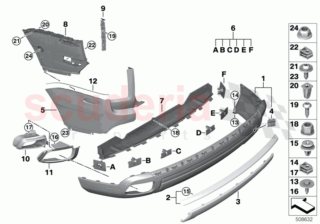 Trim panel rear of Rolls Royce Rolls Royce Cullinan RR31(2017-2023)