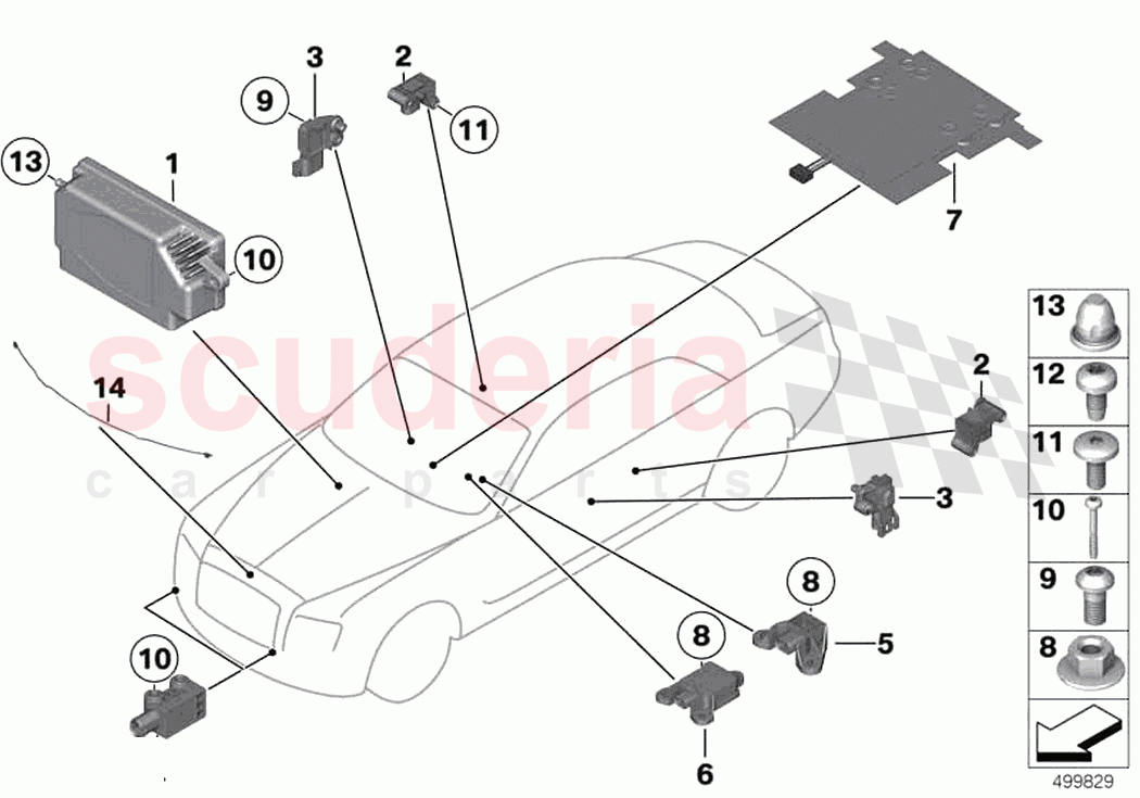 Electric parts airbag of Rolls Royce Rolls Royce Dawn RR6(2017-2023)