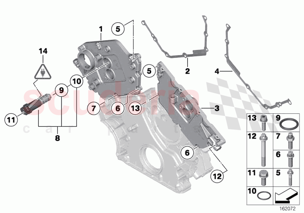 Upper timing case of Rolls Royce Rolls Royce Dawn RR6(2017-2023)