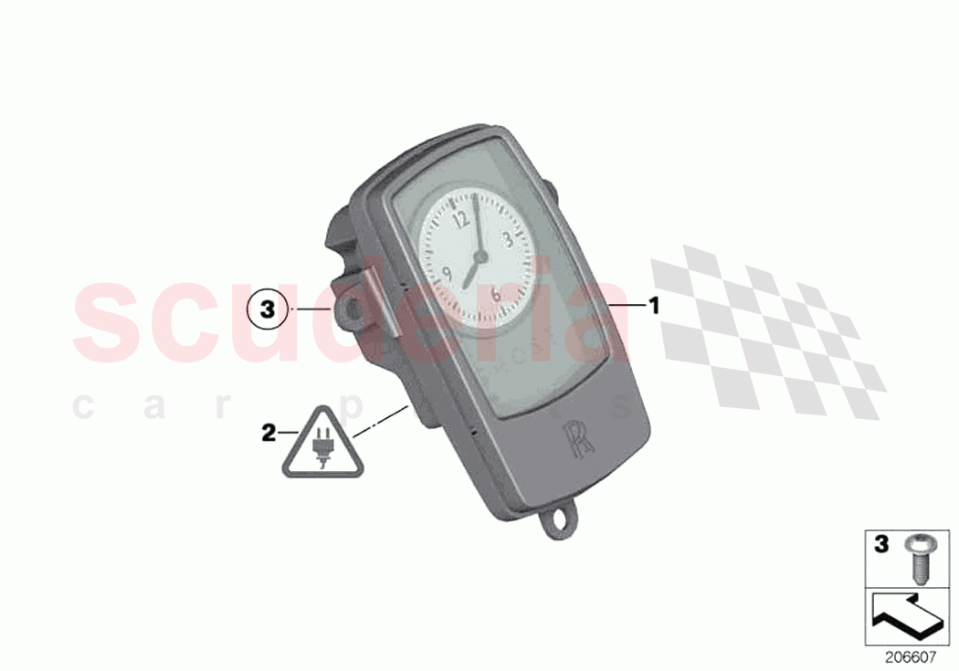 Analogue clock of Rolls Royce Rolls Royce Dawn RR6(2017-2023)