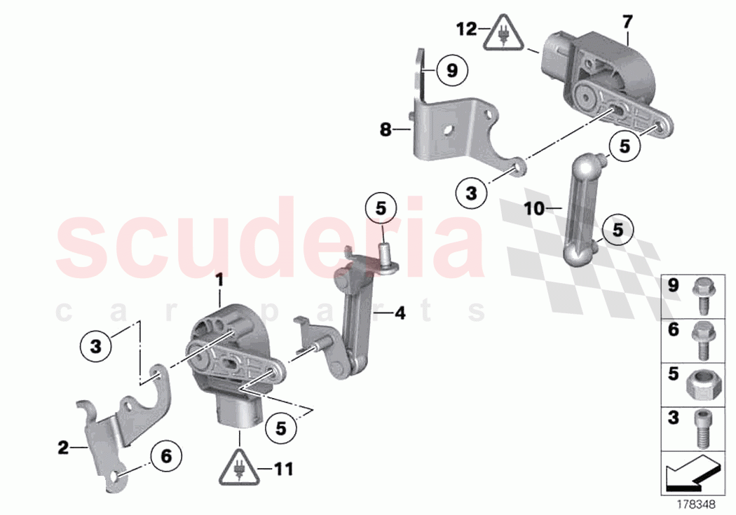 Headlight vertical aim control sensor of Rolls Royce Rolls Royce Dawn RR6(2017-2023)