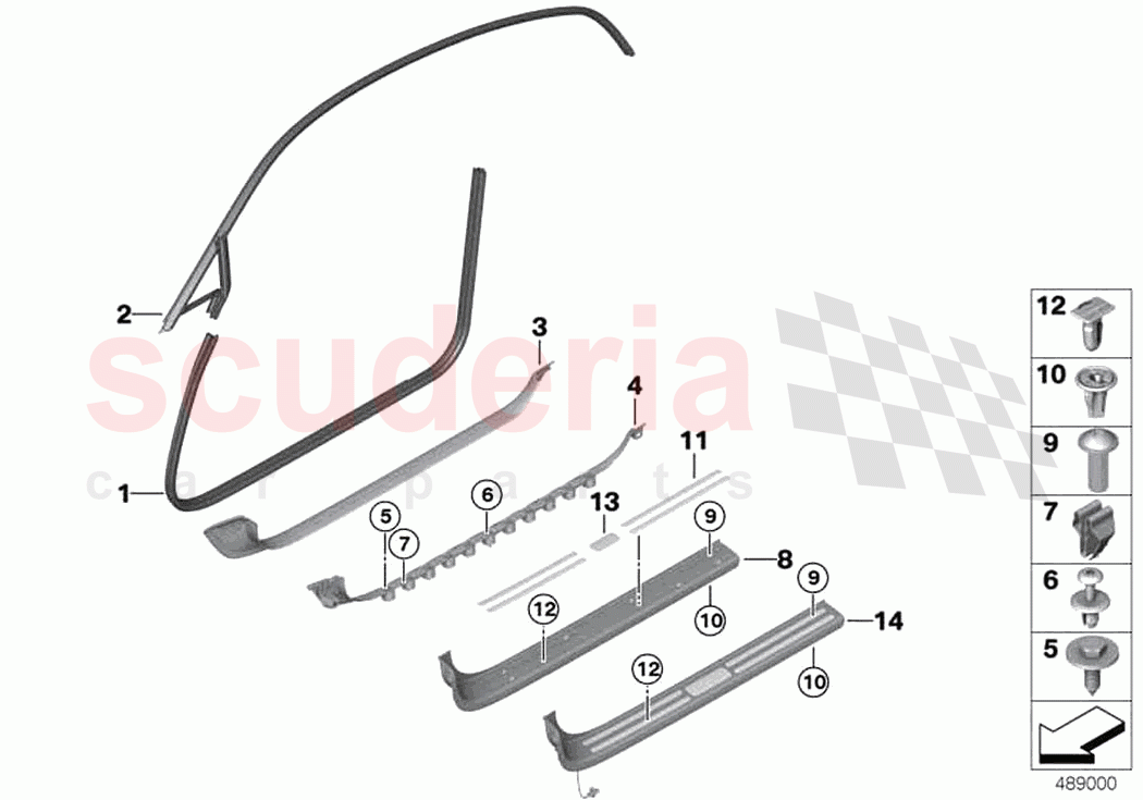 Mucket trim entrance of Rolls Royce Rolls Royce Dawn RR6(2017-2023)