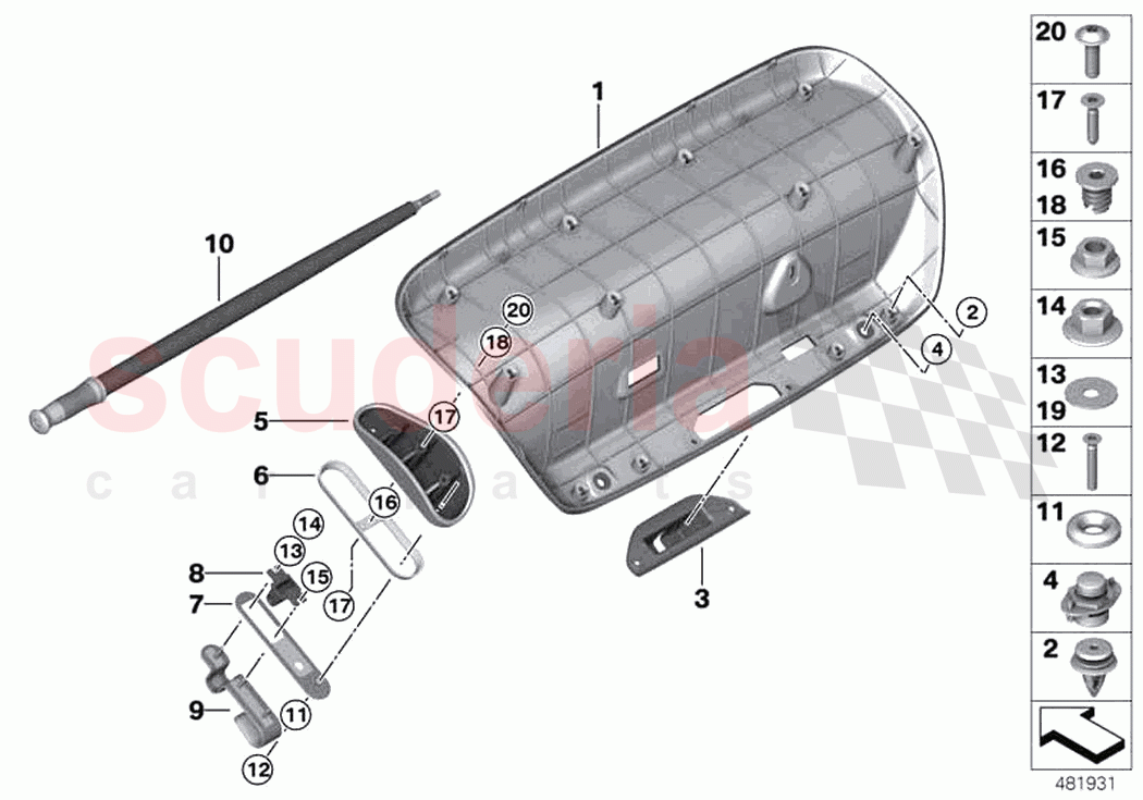 Trim panel trunk lid of Rolls Royce Rolls Royce Dawn RR6(2017-2023)