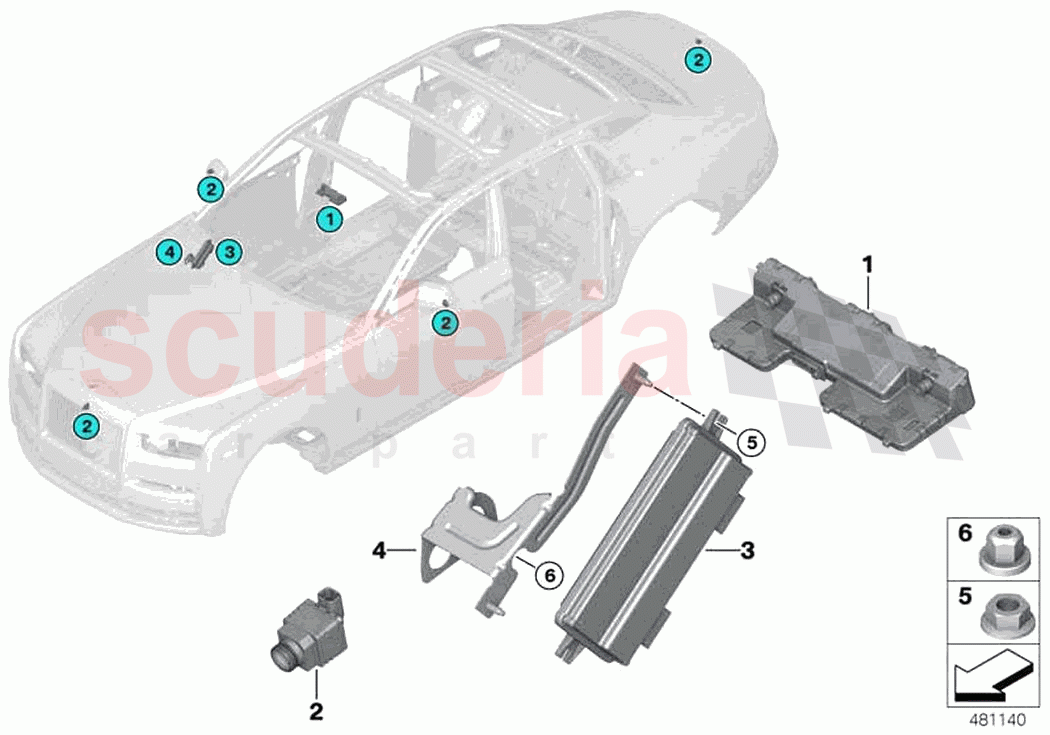 Camera systems of Rolls Royce Rolls Royce Ghost Extended RR22(2019-2023)