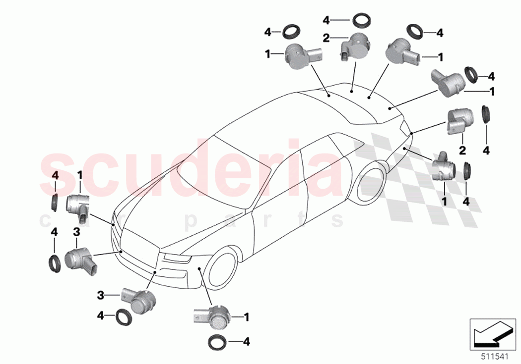Park Distance Control PDC of Rolls Royce Rolls Royce Ghost Extended RR22(2019-2023)