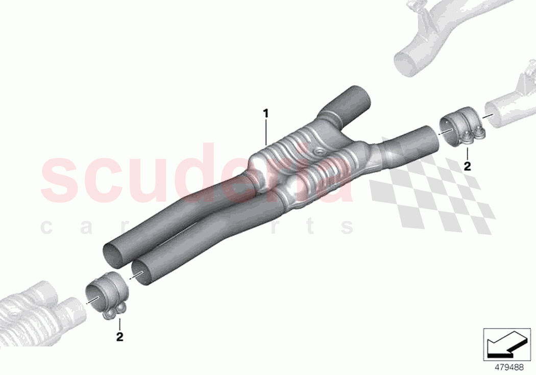 Centre muffler of Rolls Royce Rolls Royce Ghost Extended RR22(2019-2023)