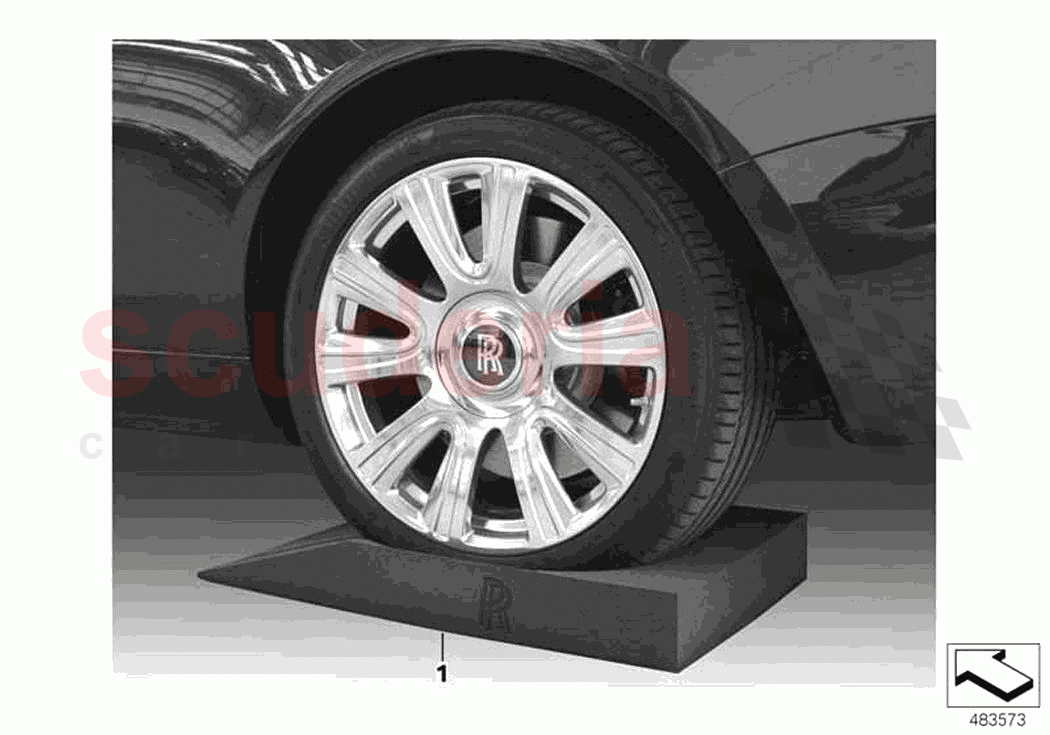 Tyre cradles of Rolls Royce Rolls Royce Ghost Extended RR22(2019-2023)
