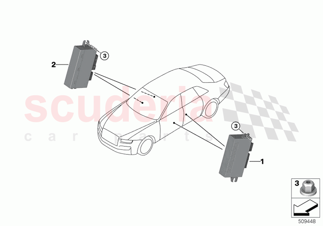 Control electronics centr locking drive of Rolls Royce Rolls Royce Ghost Extended RR22(2019-2023)