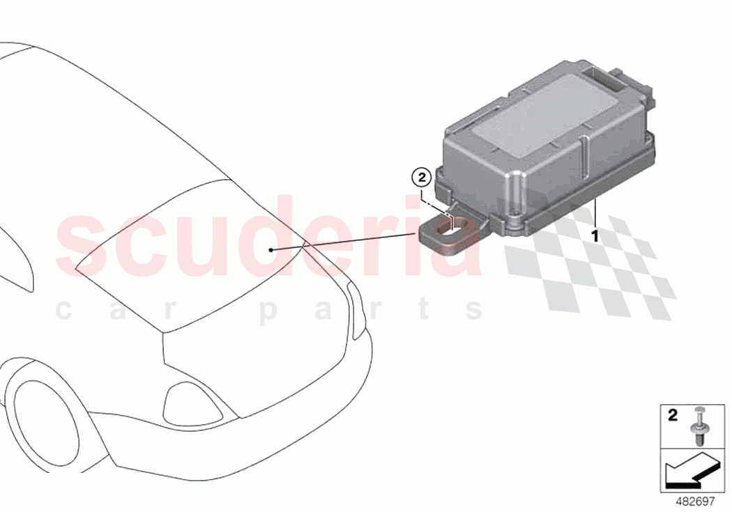 Control unit f radio remote control of Rolls Royce Rolls Royce Ghost Extended RR22(2019-2023)