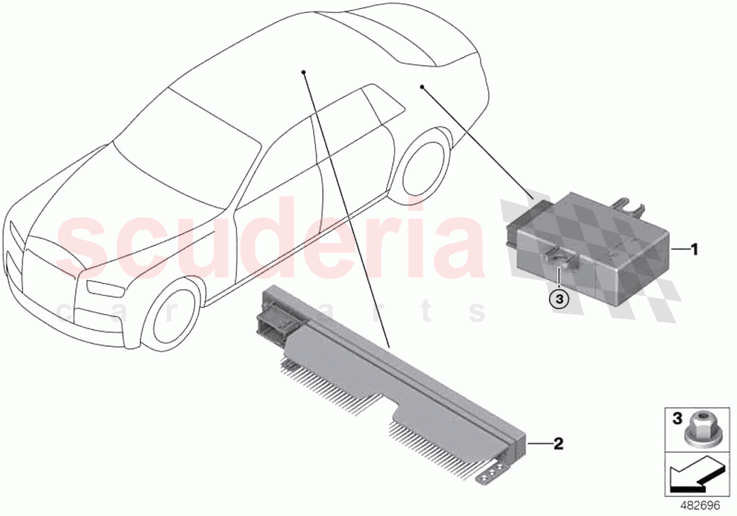 Control unit starlight headliner of Rolls Royce Rolls Royce Ghost Extended RR22(2019-2023)