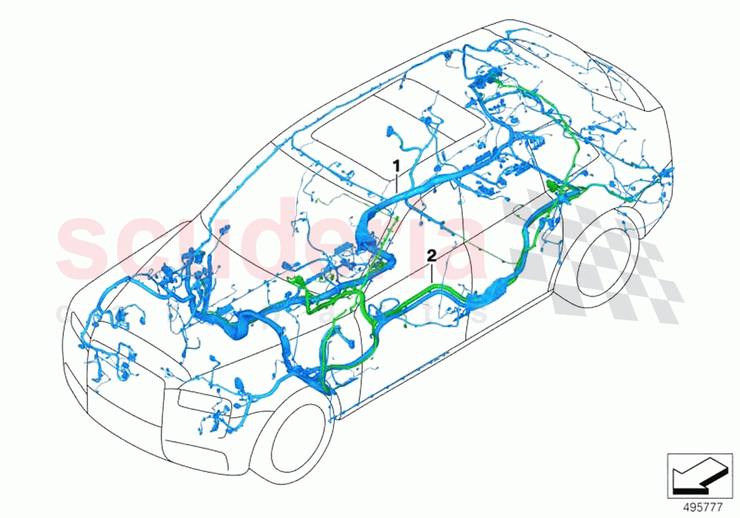 Main wiring harness duplicate of Rolls Royce Rolls Royce Ghost Extended RR22(2019-2023)
