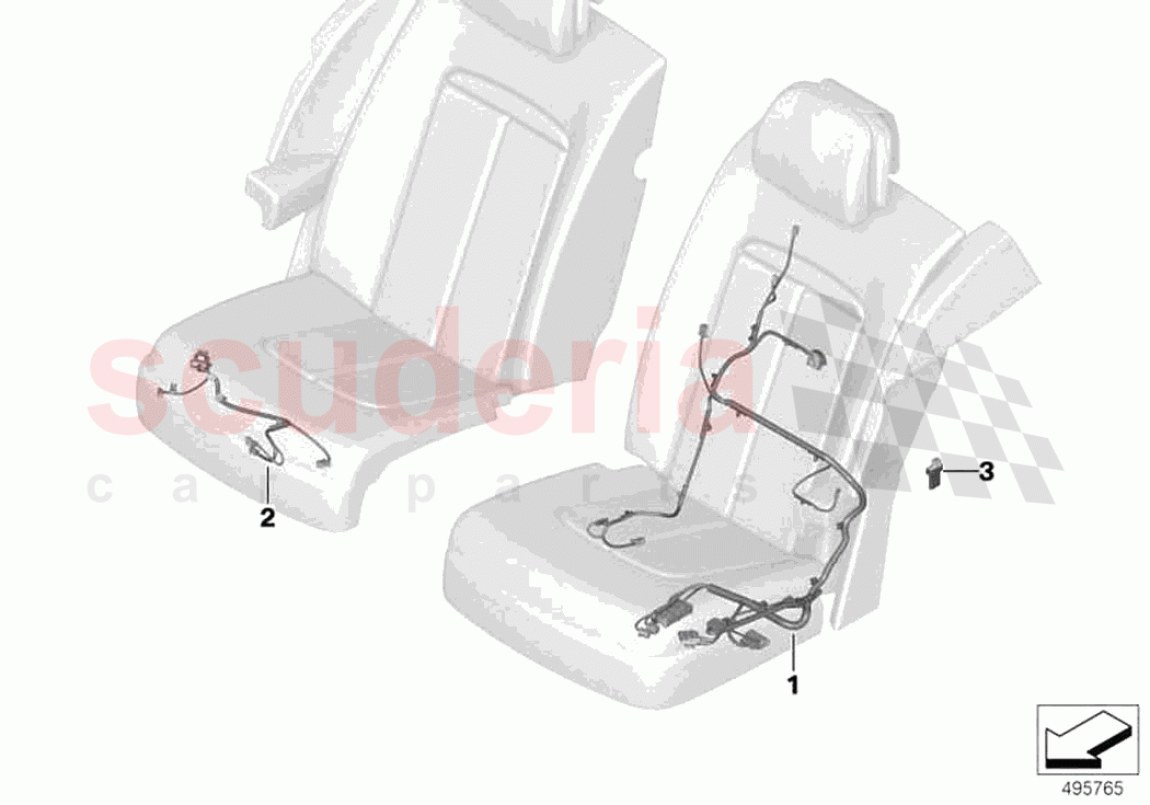 Rear seat wiring set of Rolls Royce Rolls Royce Ghost Extended RR22(2019-2023)