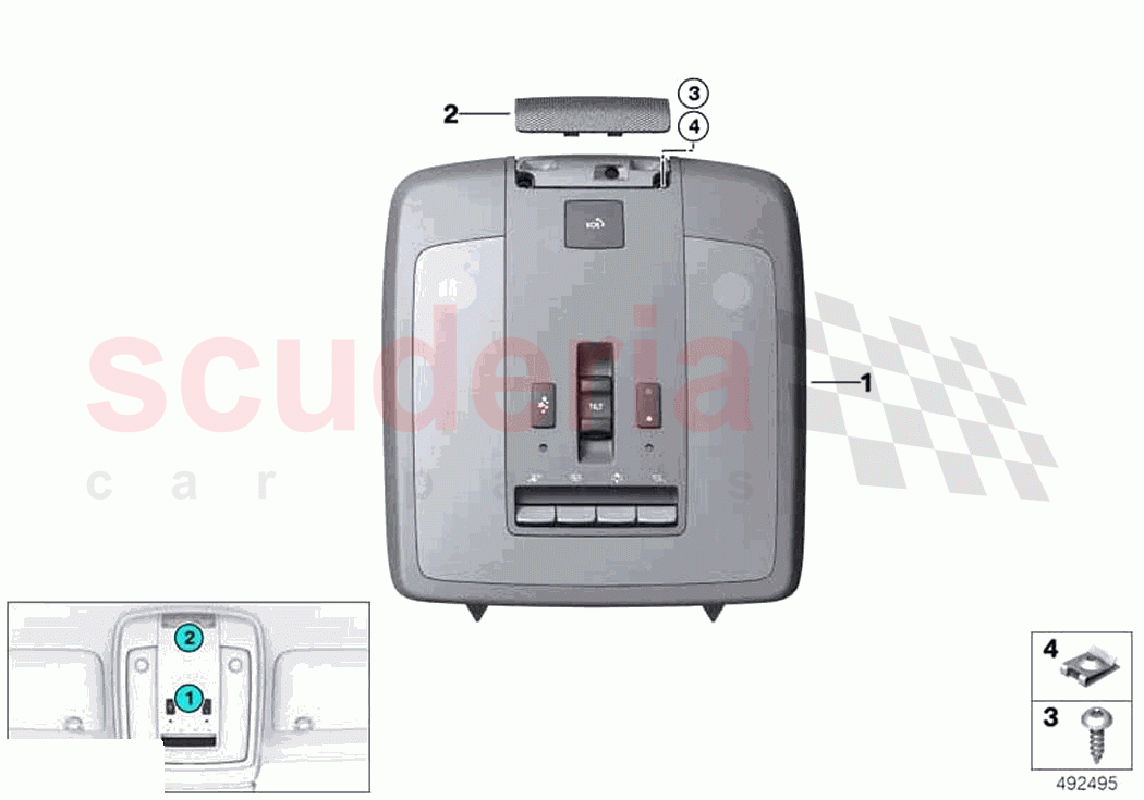 Roof function centre of Rolls Royce Rolls Royce Ghost Extended RR22(2019-2023)
