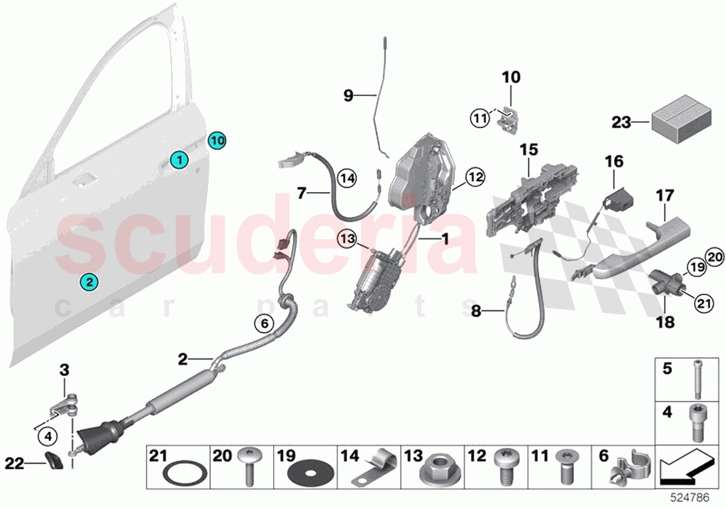 Locking system door front of Rolls Royce Rolls Royce Ghost Extended RR22(2019-2023)