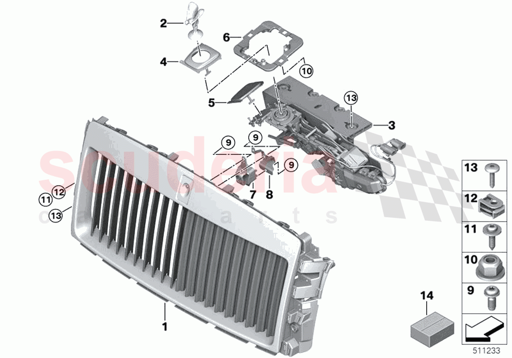 Radiator grill radiator figure of Rolls Royce Rolls Royce Ghost Extended RR22(2019-2023)
