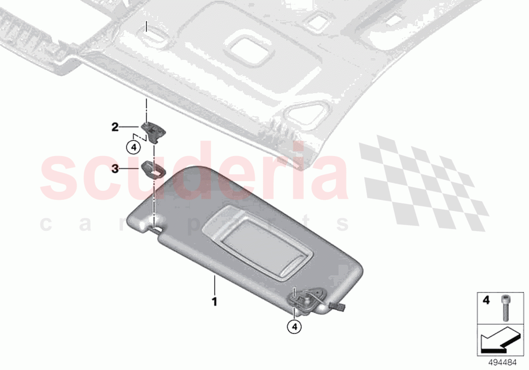 Sun visors of Rolls Royce Rolls Royce Ghost Extended RR22(2019-2023)