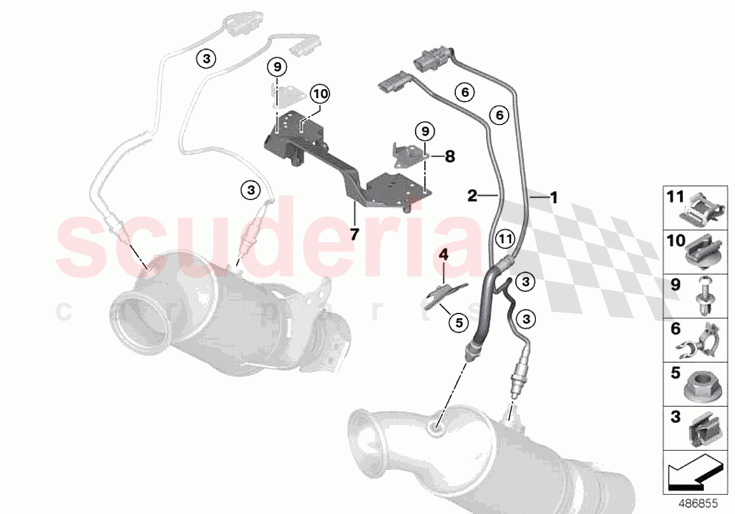 Lambda Probe Fixings of Rolls Royce Rolls Royce Ghost RR21(2019-2023)