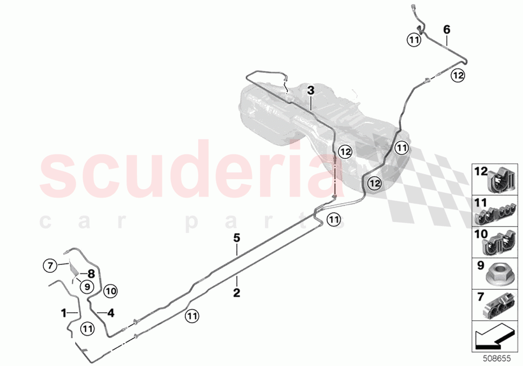 Fuel Pipe and Mounting Parts of Rolls Royce Rolls Royce Ghost RR21(2019-2023)