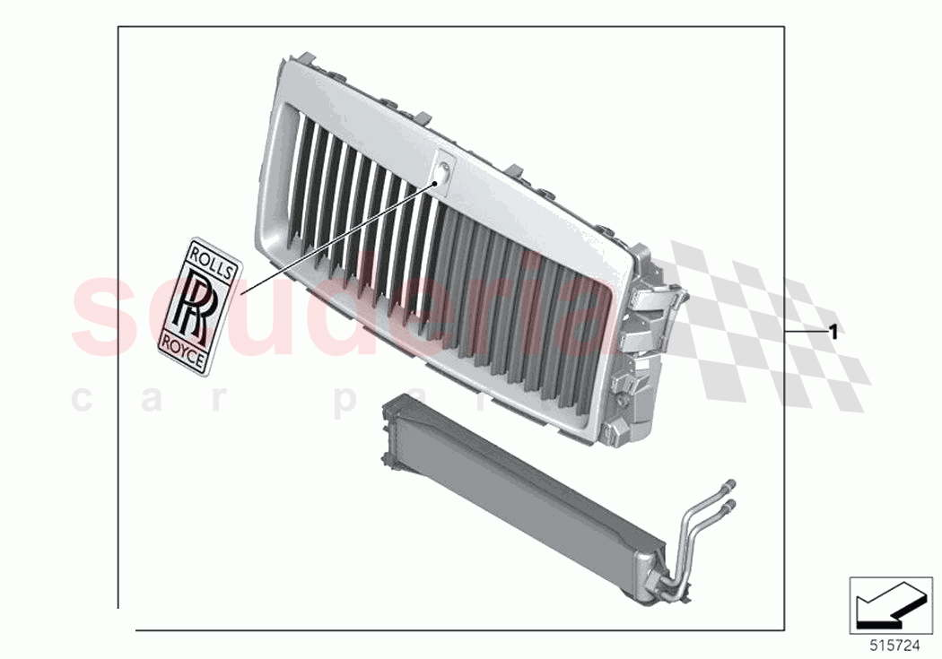 Retrofit kit Illuminated grille of Rolls Royce Rolls Royce Ghost RR21(2019-2023)