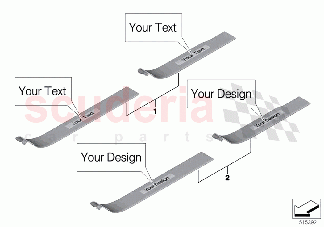 Retrofit kit illuminated treadplate of Rolls Royce Rolls Royce Ghost RR21(2019-2023)