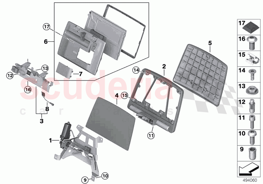 Seat front rear panel II of Rolls Royce Rolls Royce Ghost RR21(2019-2023)