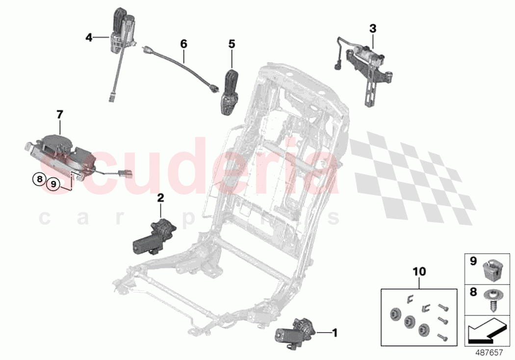 Seat rear electrical system and drives of Rolls Royce Rolls Royce Ghost RR21(2019-2023)