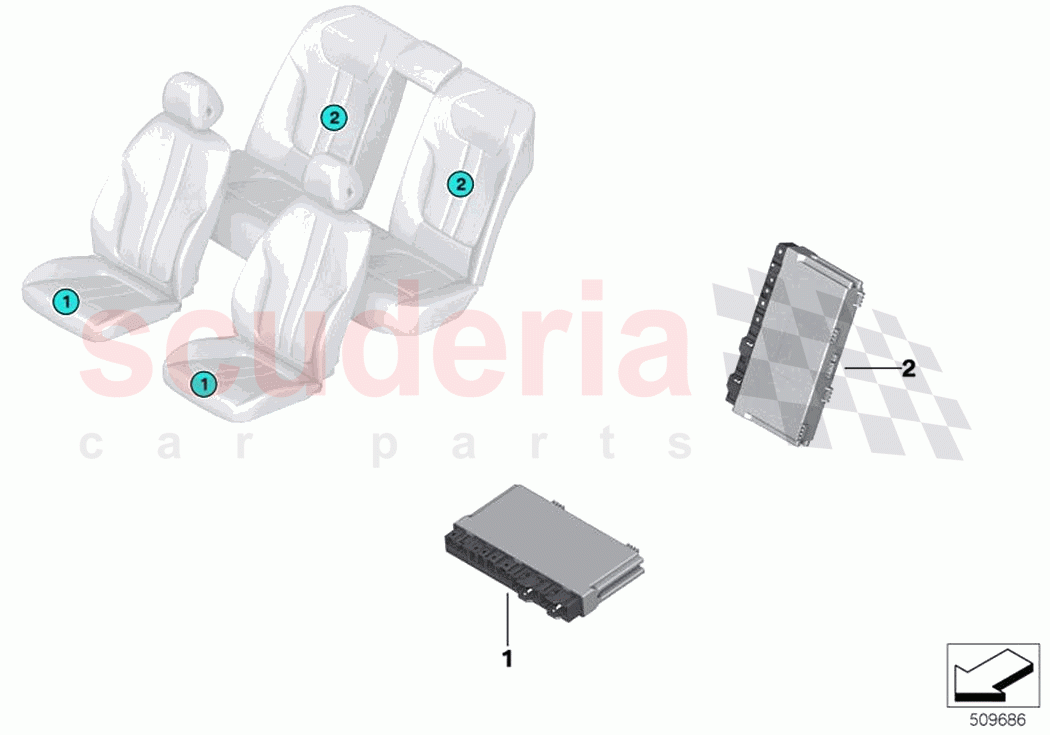 Control units seat module of Rolls Royce Rolls Royce Ghost RR21(2019-2023)